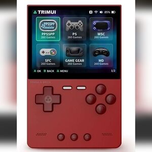 Red Handheld Gaming Console